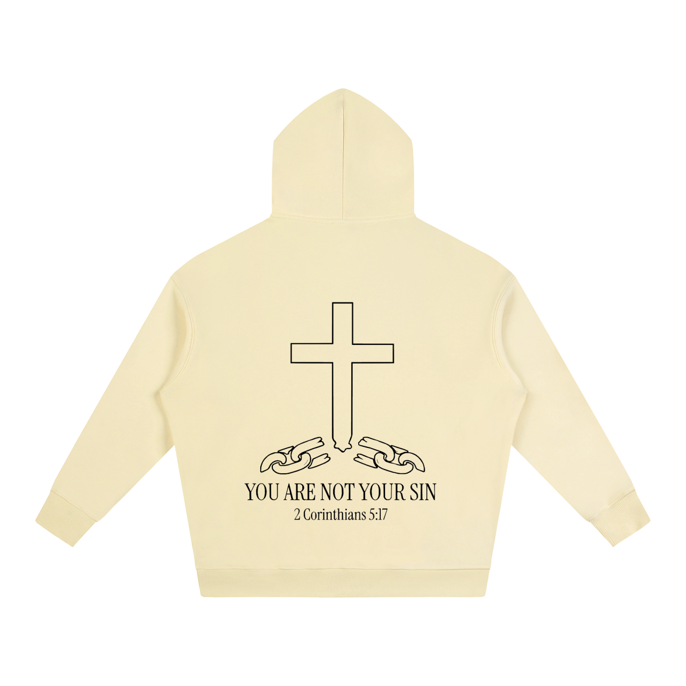 Oversize Fleeced Hoodie: YOU ARE NOT YOUR SIN