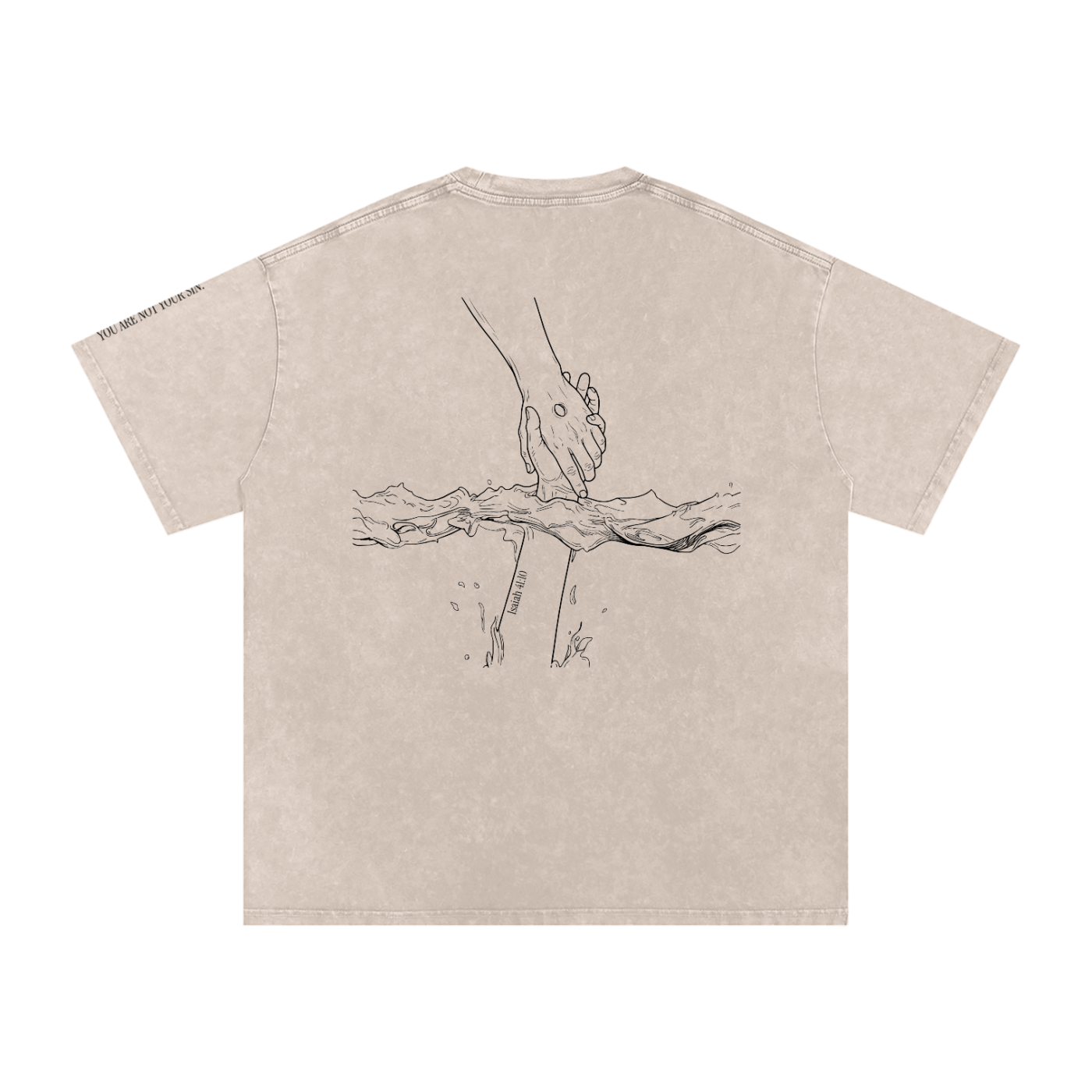 Snow Washed Oversized Cotton T-Shirt: Mental Health/Doubt