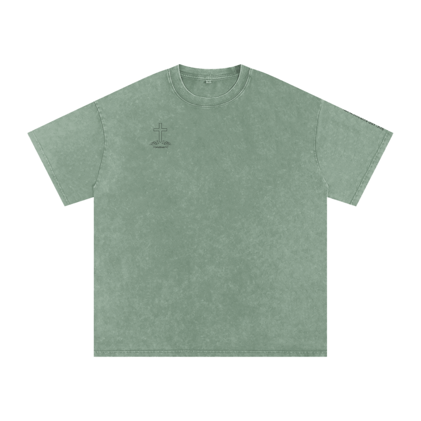 Snow Washed Oversized Cotton T-Shirt: Sobriety