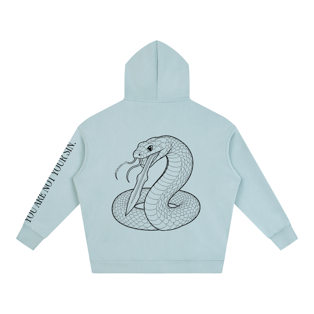 Oversize Fleeced Hoodie: Sins of the Tongue