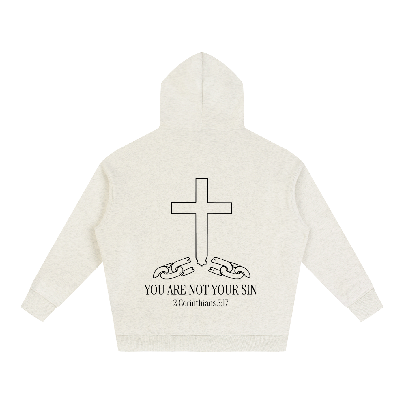 Oversize Fleeced Hoodie: YOU ARE NOT YOUR SIN