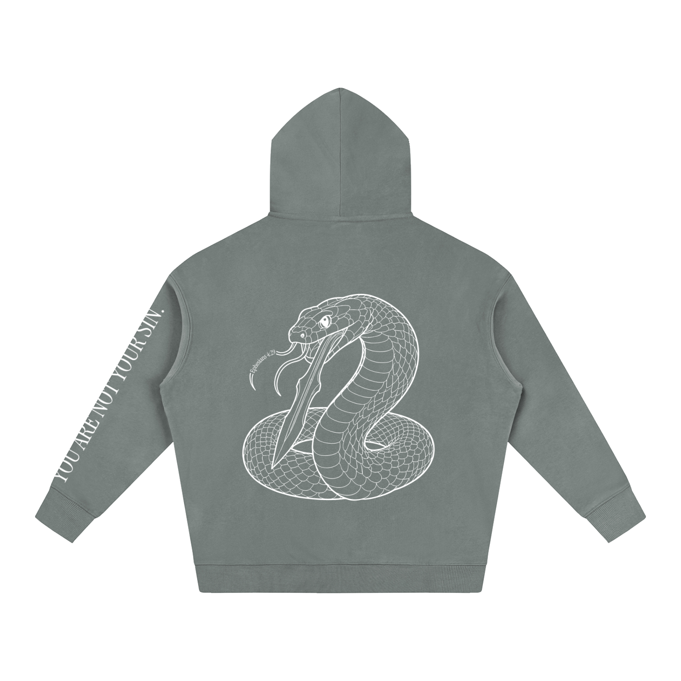 Oversize Fleeced Hoodie: Sins of the Tongue