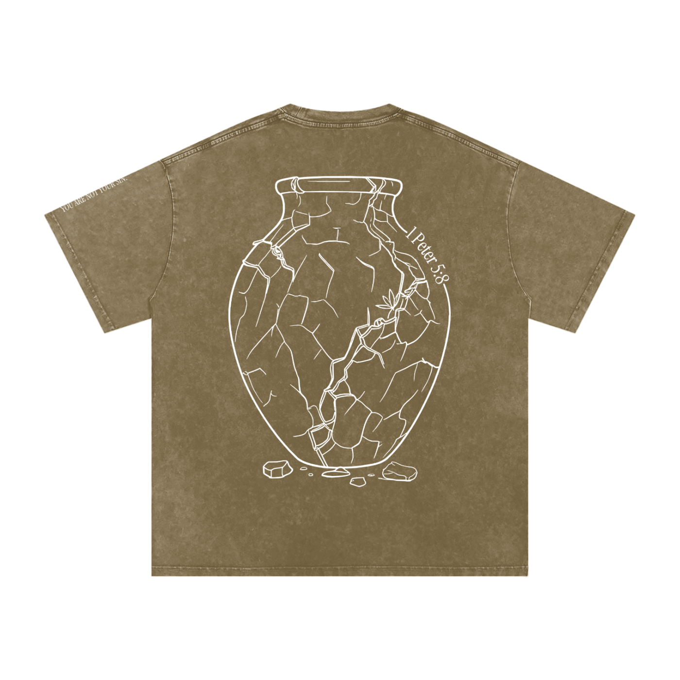 Snow Washed Oversized Cotton T-Shirt: Sobriety