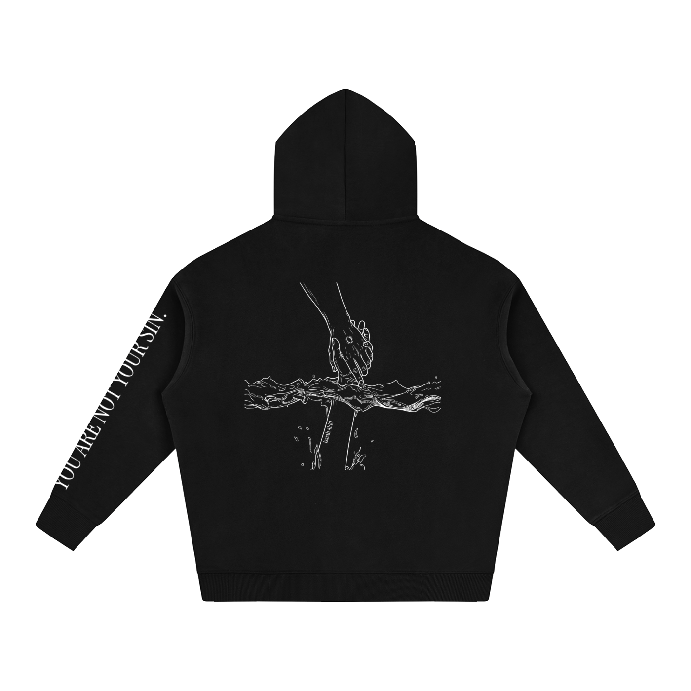 Oversize Fleeced Hoodie: Mental Health/Doubt