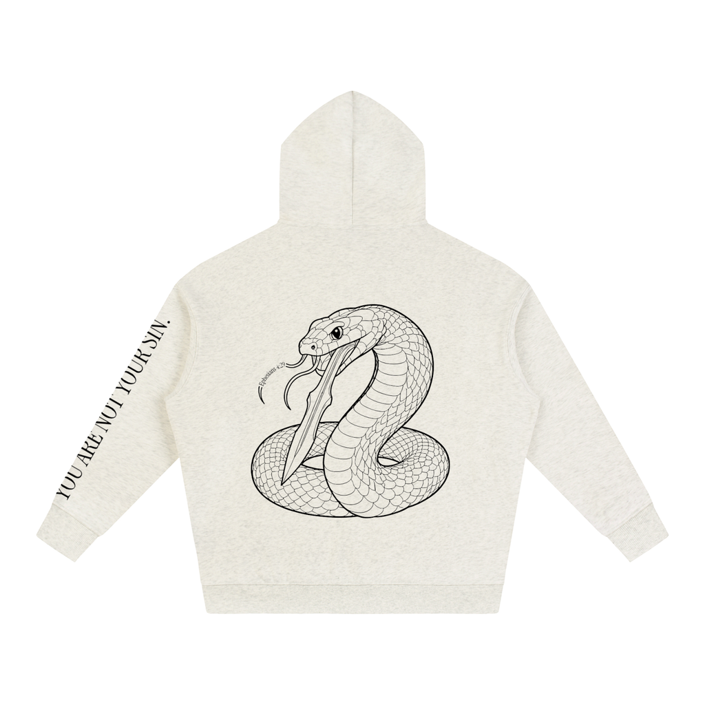 Oversize Fleeced Hoodie: Sins of the Tongue