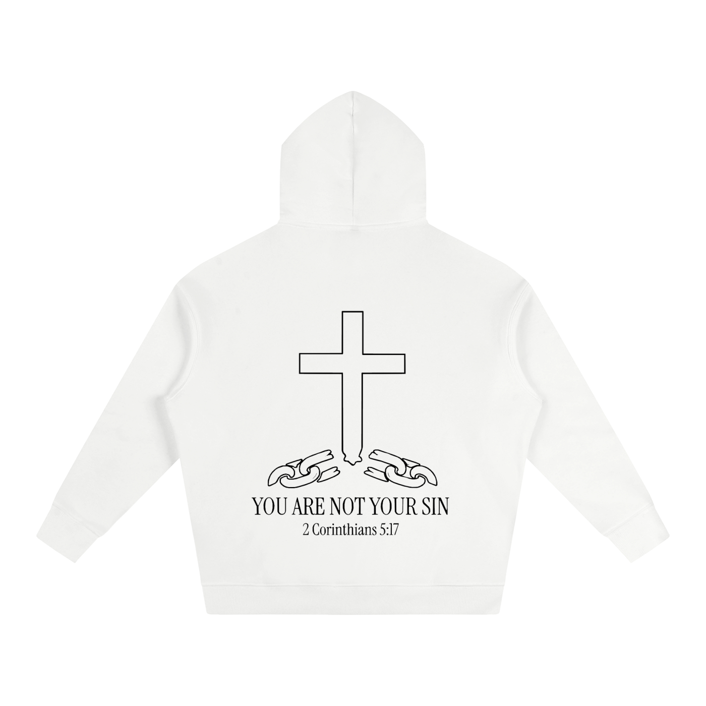 Oversize Fleeced Hoodie: YOU ARE NOT YOUR SIN