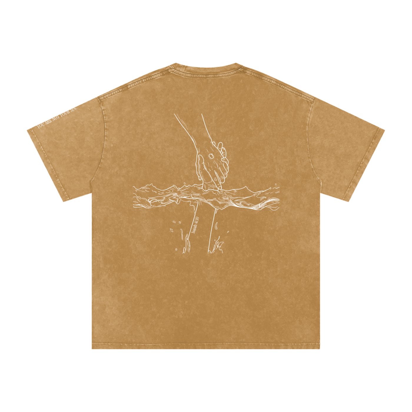 Snow Washed Oversized Cotton T-Shirt: Mental Health/Doubt