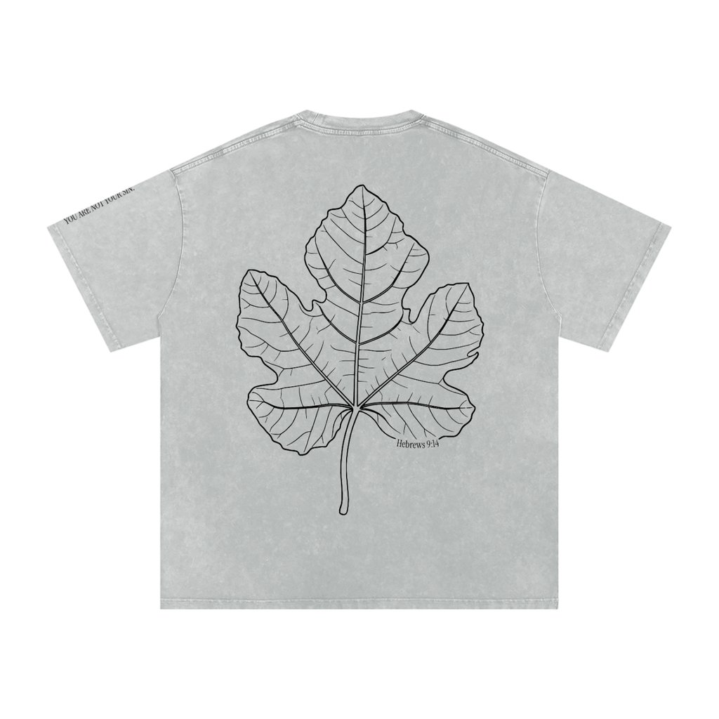 Snow Washed Oversized Cotton T-Shirt: Shame