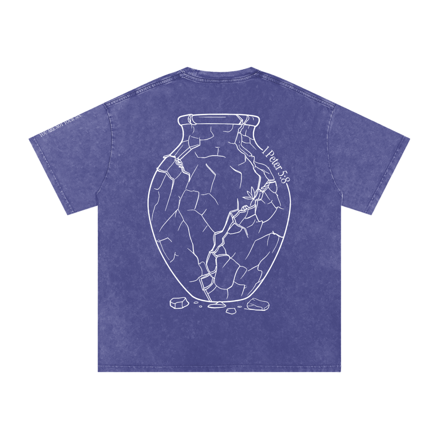 Snow Washed Oversized Cotton T-Shirt: Sobriety