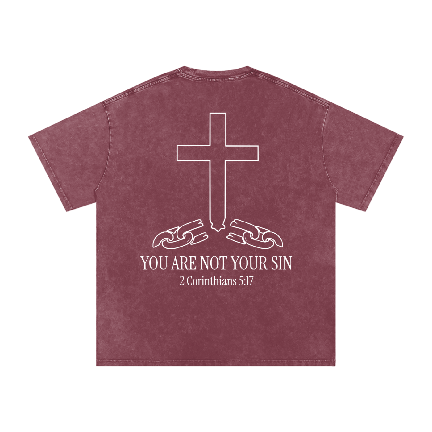 Snow Washed Oversized Cotton T-Shirt: YOU ARE NOT YOUR SIN