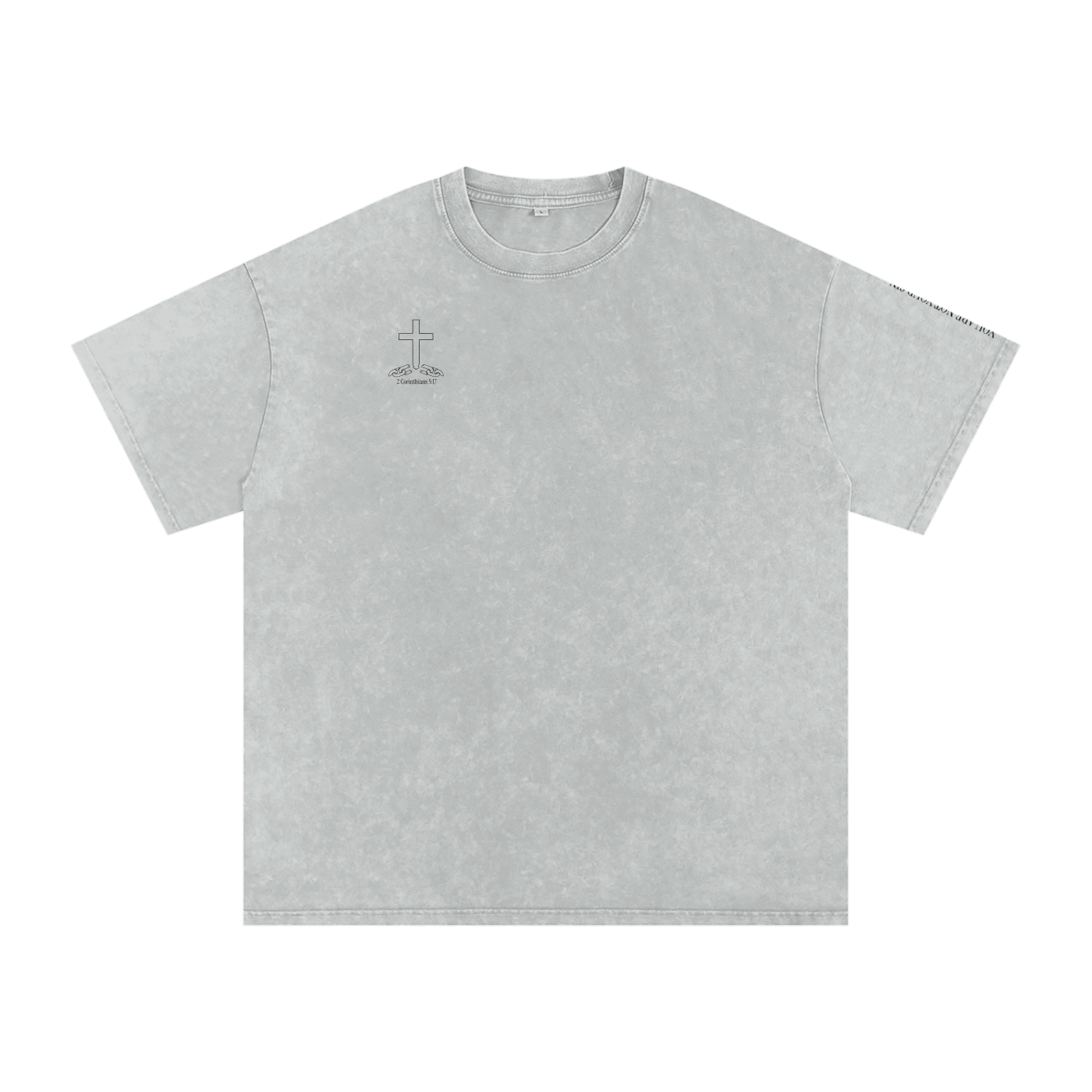 Snow Washed Oversized Cotton T-Shirt: Mental Health/Doubt