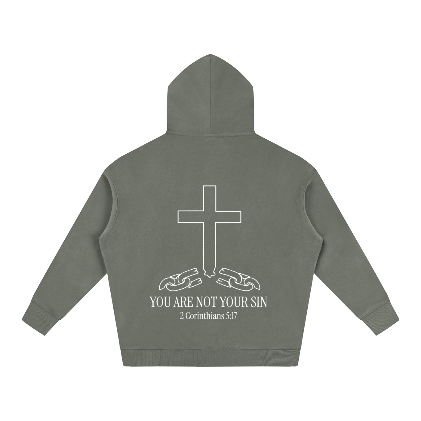 Oversize Fleeced Hoodie: YOU ARE NOT YOUR SIN