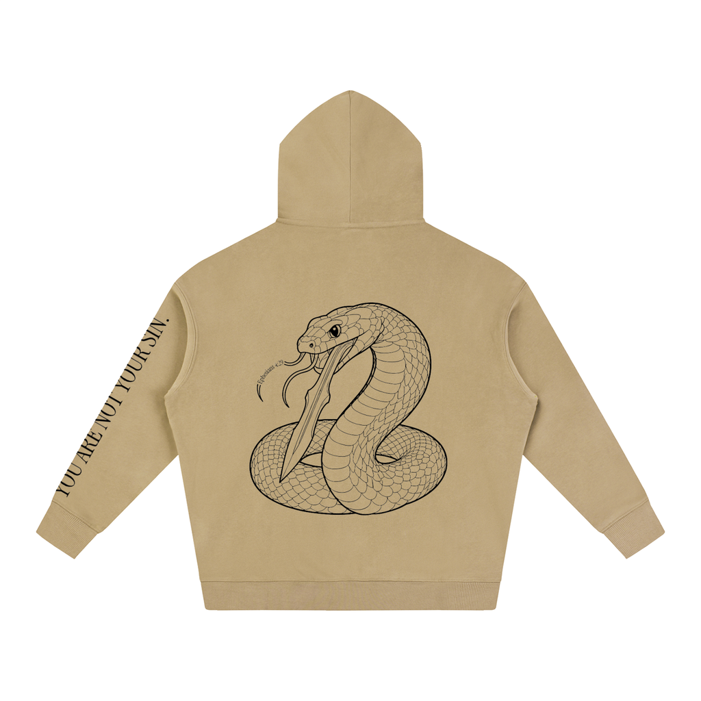 Oversize Fleeced Hoodie: Sins of the Tongue