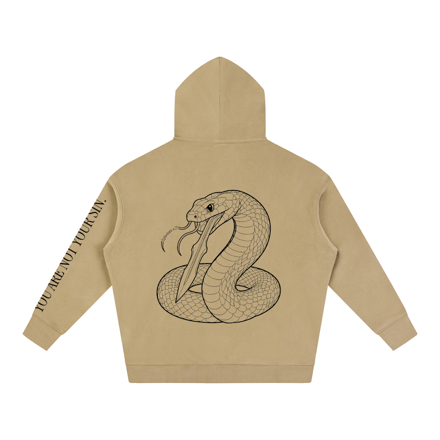 Oversize Fleeced Hoodie: Sins of the Tongue