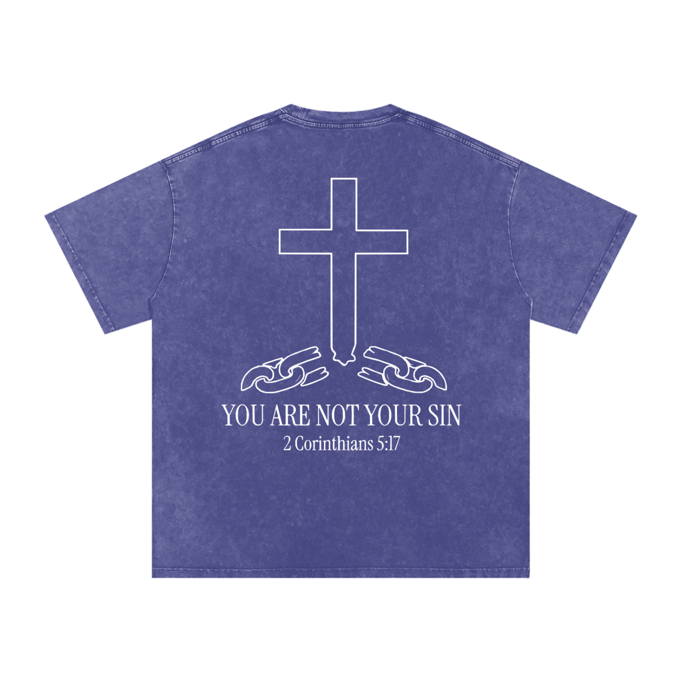 Snow Washed Oversized Cotton T-Shirt: YOU ARE NOT YOUR SIN