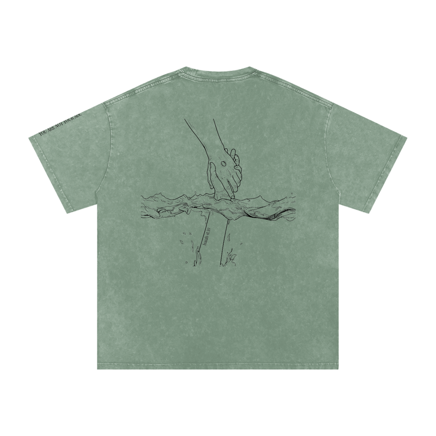 Snow Washed Oversized Cotton T-Shirt: Mental Health/Doubt