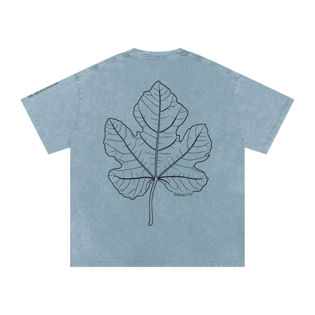 Snow Washed Oversized Cotton T-Shirt: Shame