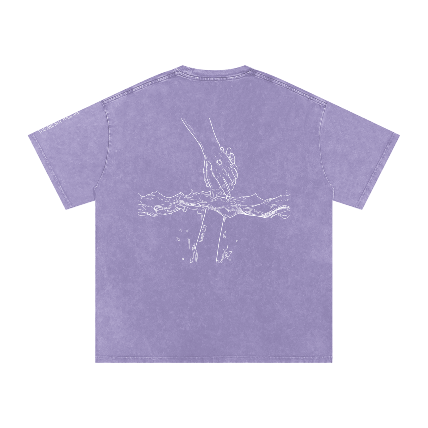 Snow Washed Oversized Cotton T-Shirt: Mental Health/Doubt