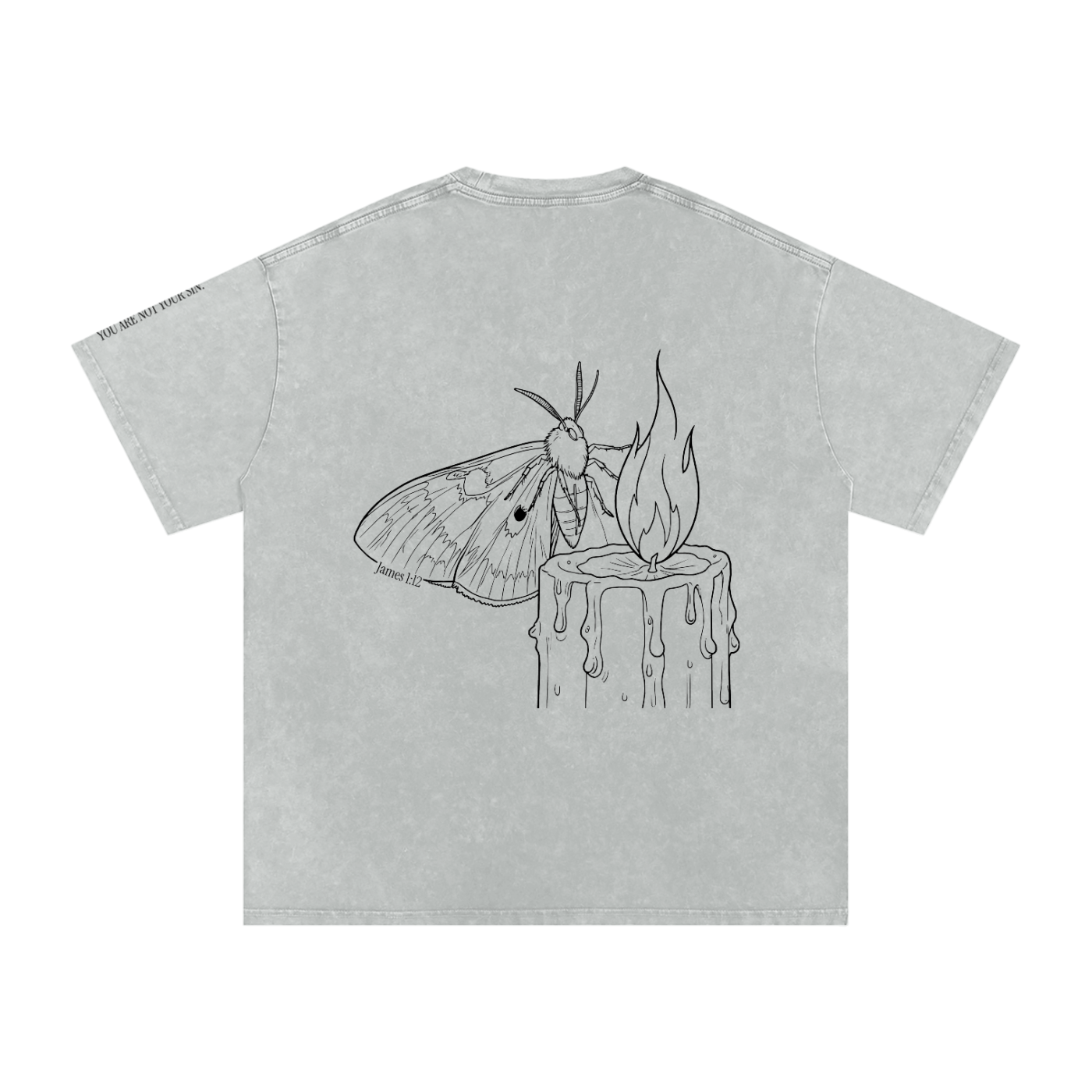 Snow Washed Oversized Cotton T-Shirt: Lust