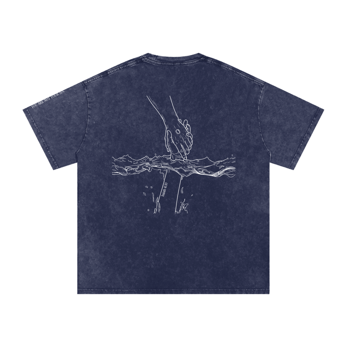 Snow Washed Oversized Cotton T-Shirt: Mental Health/Doubt