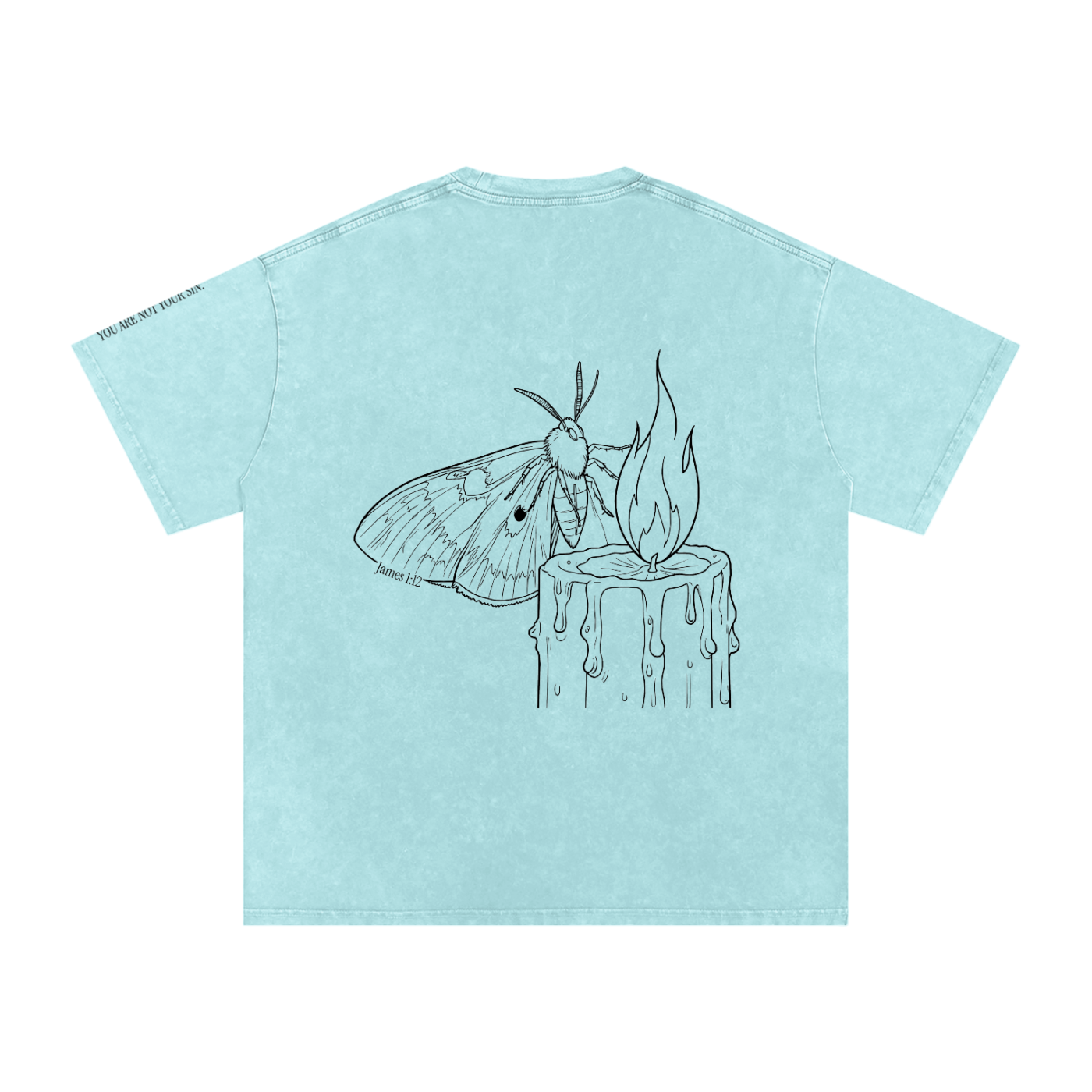 Snow Washed Oversized Cotton T-Shirt: Lust