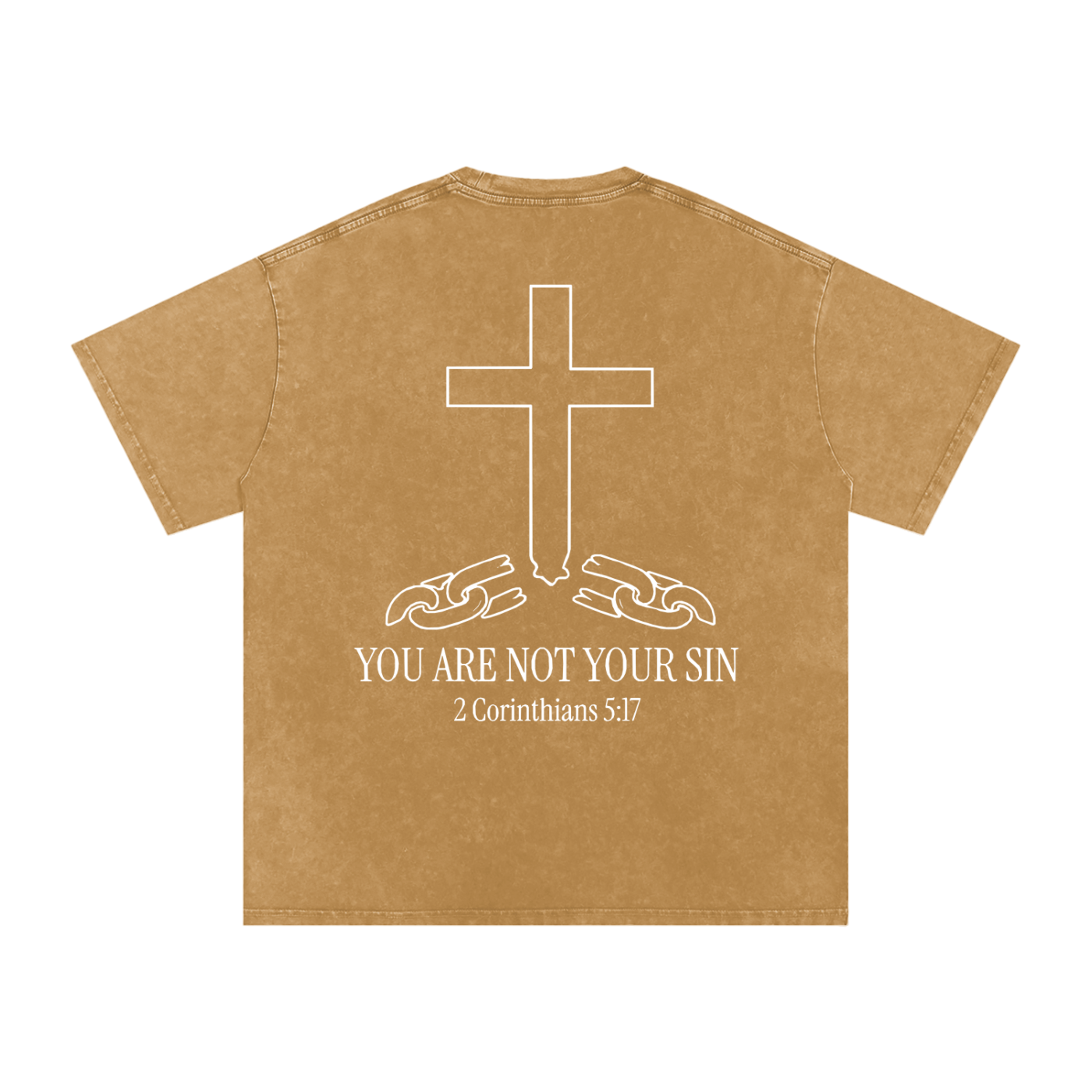 Snow Washed Oversized Cotton T-Shirt: YOU ARE NOT YOUR SIN
