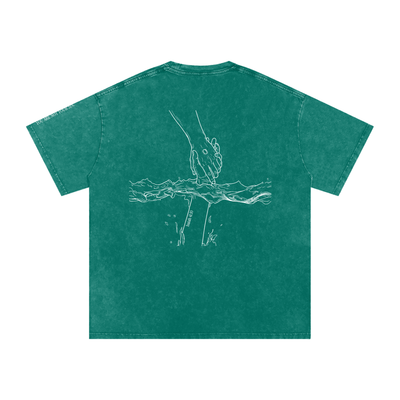 Snow Washed Oversized Cotton T-Shirt: Mental Health/Doubt