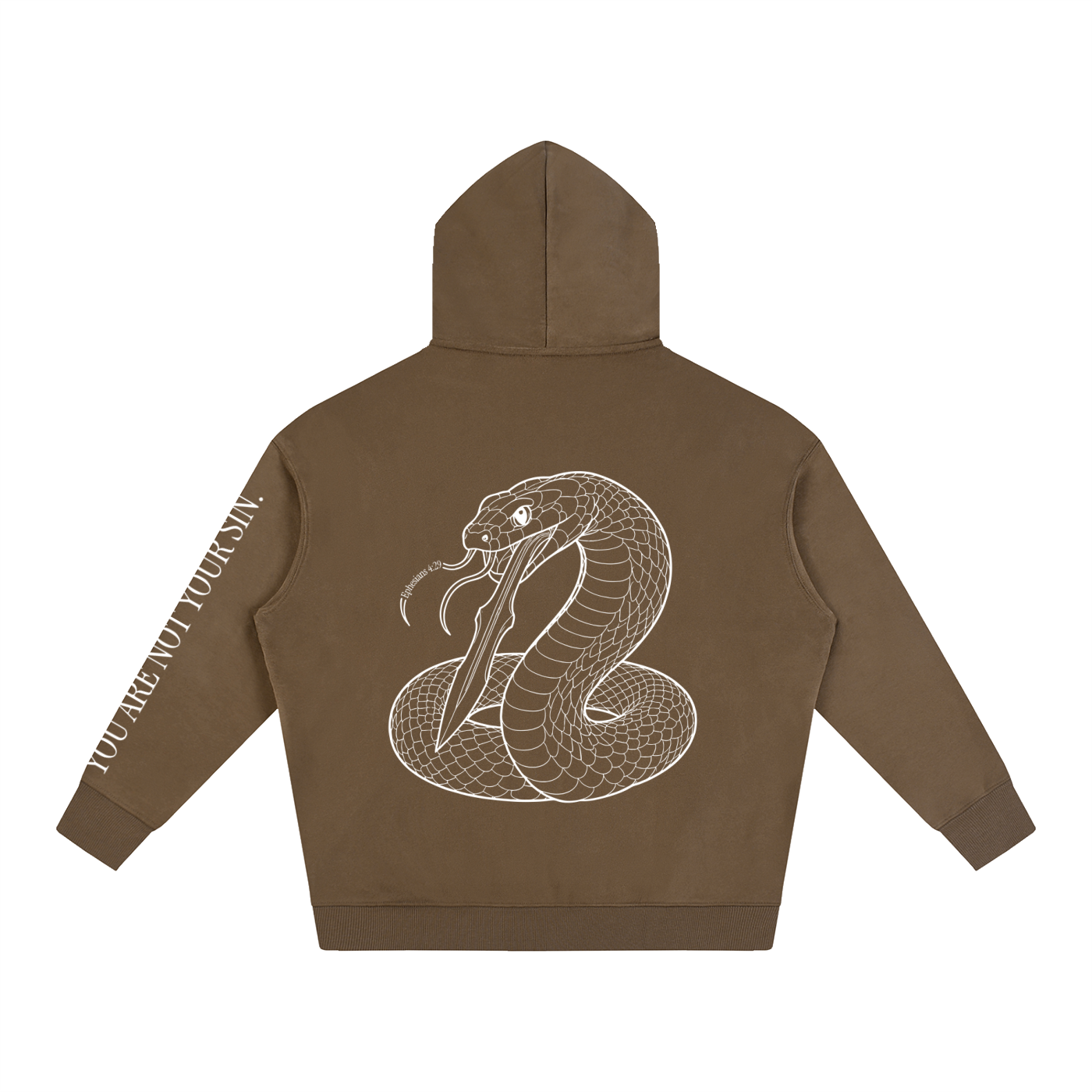 Oversize Fleeced Hoodie: Sins of the Tongue