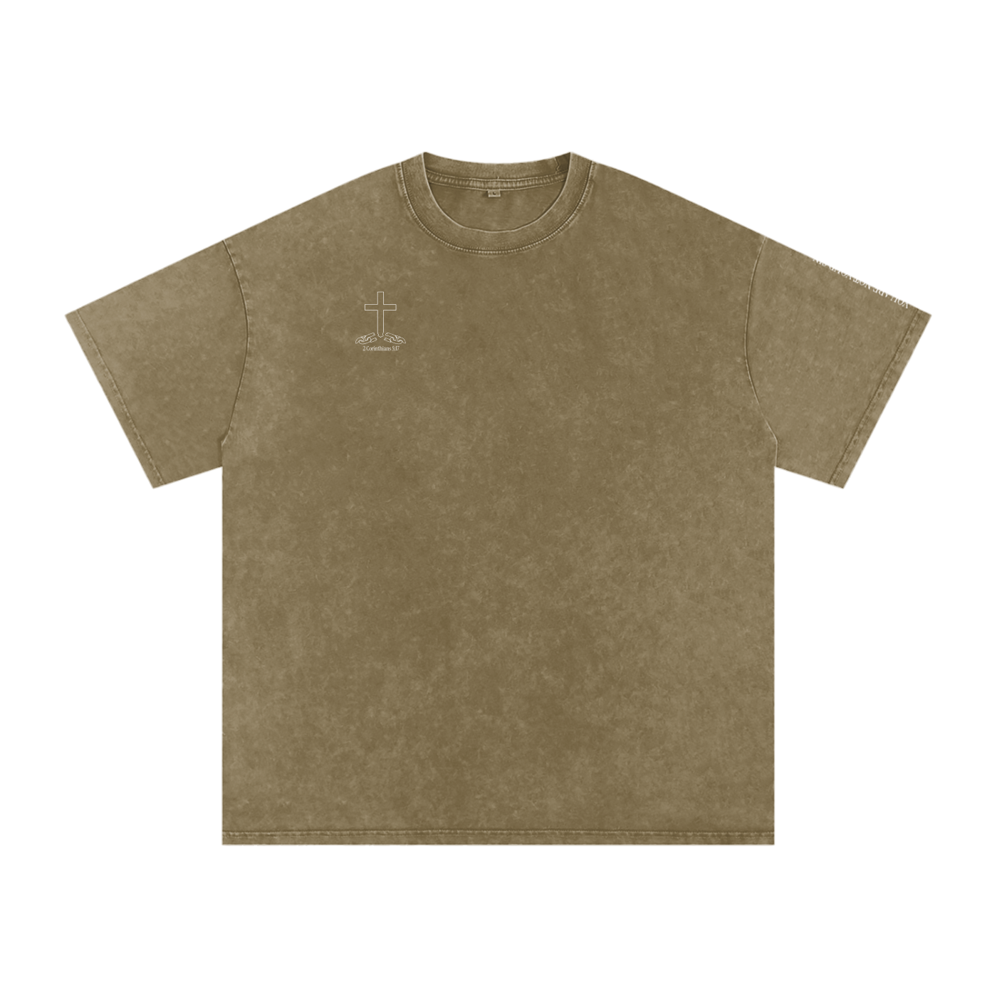 Snow Washed Oversized Cotton T-Shirt: Sobriety