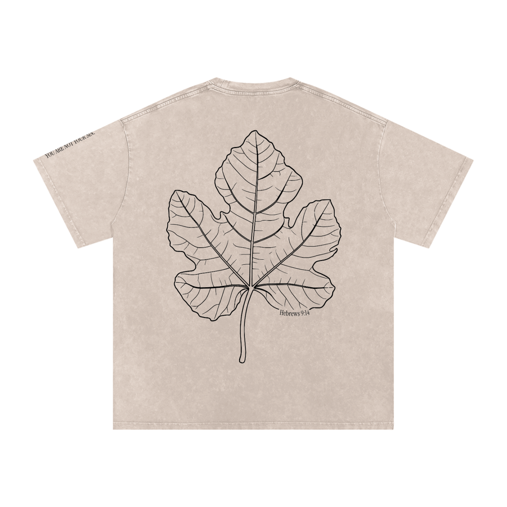 Snow Washed Oversized Cotton T-Shirt: Shame