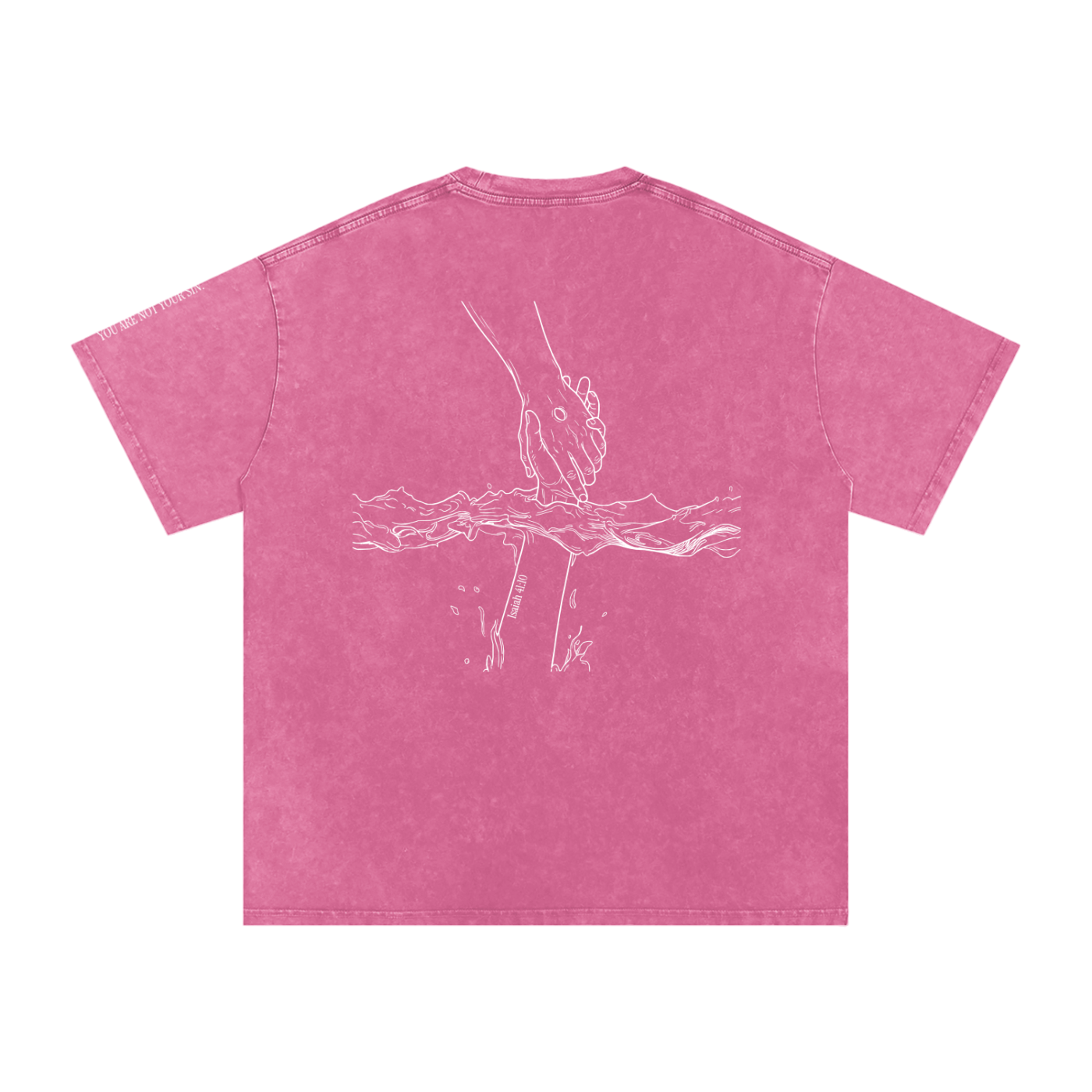 Snow Washed Oversized Cotton T-Shirt: Mental Health/Doubt