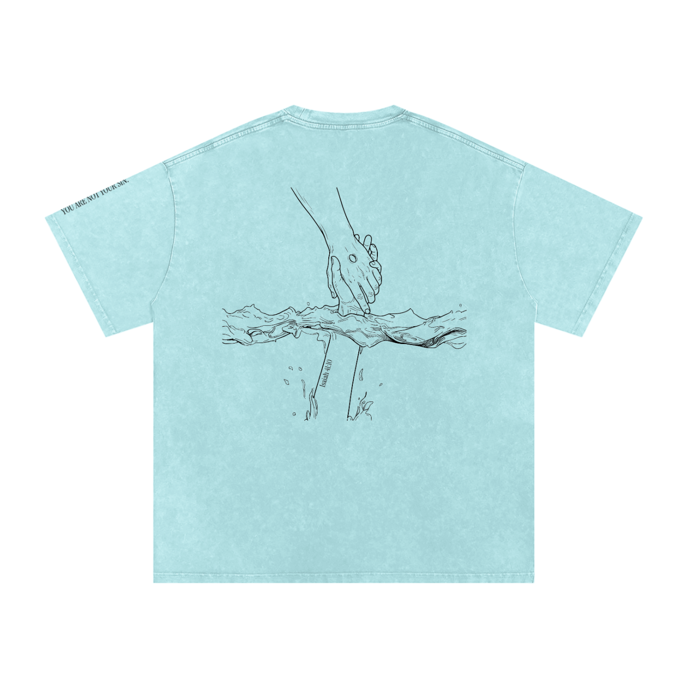 Snow Washed Oversized Cotton T-Shirt: Mental Health/Doubt