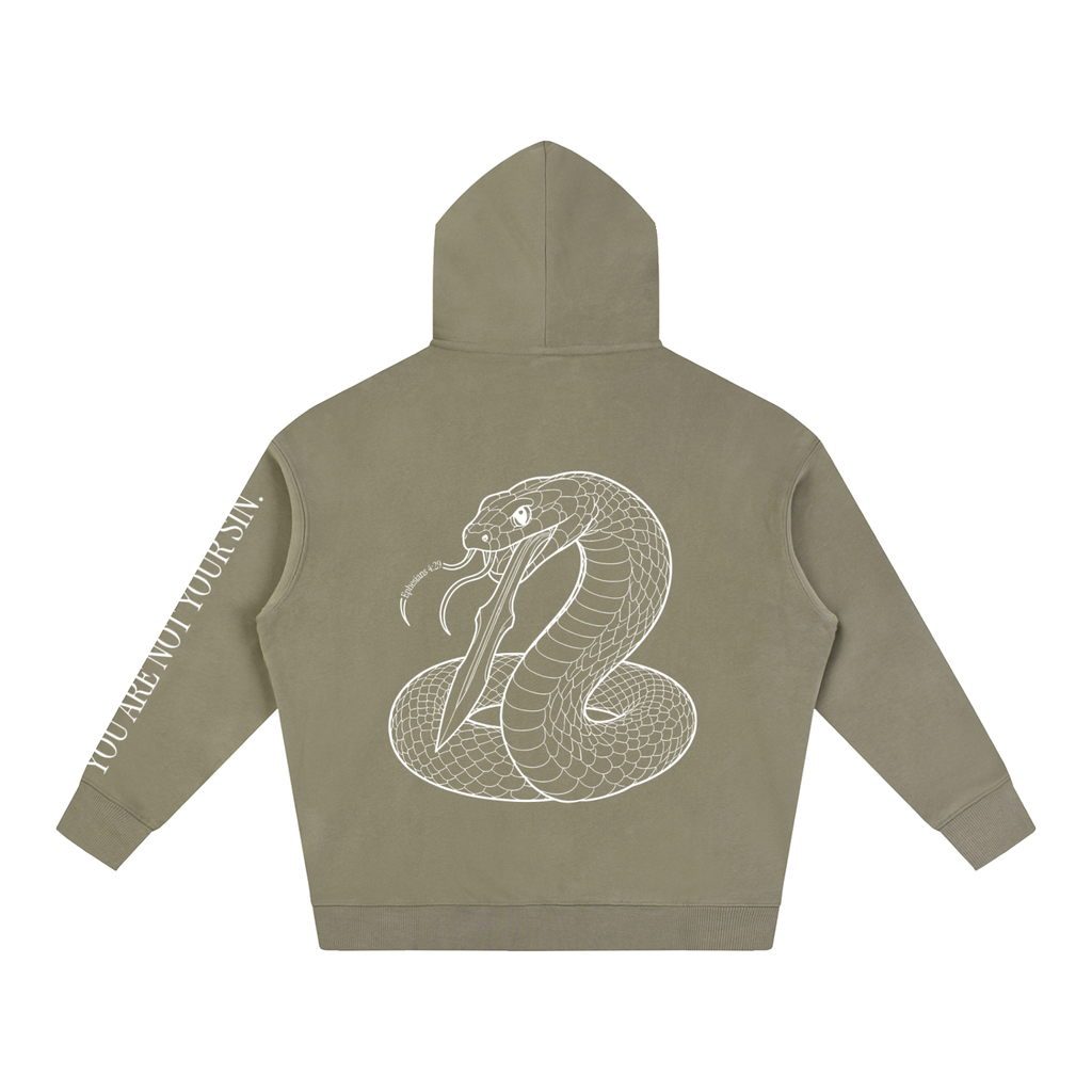Oversize Fleeced Hoodie: Sins of the Tongue