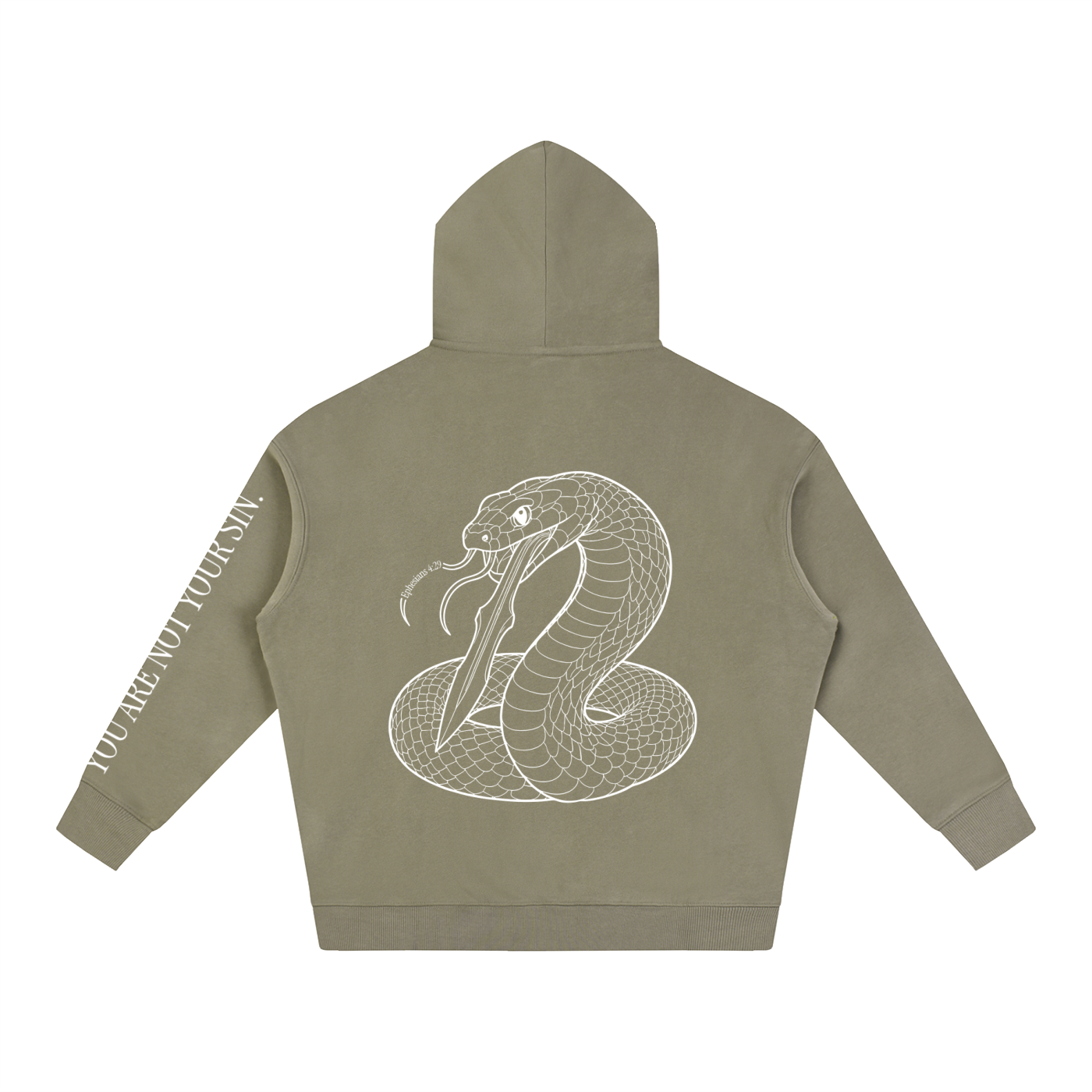 Oversize Fleeced Hoodie: Sins of the Tongue