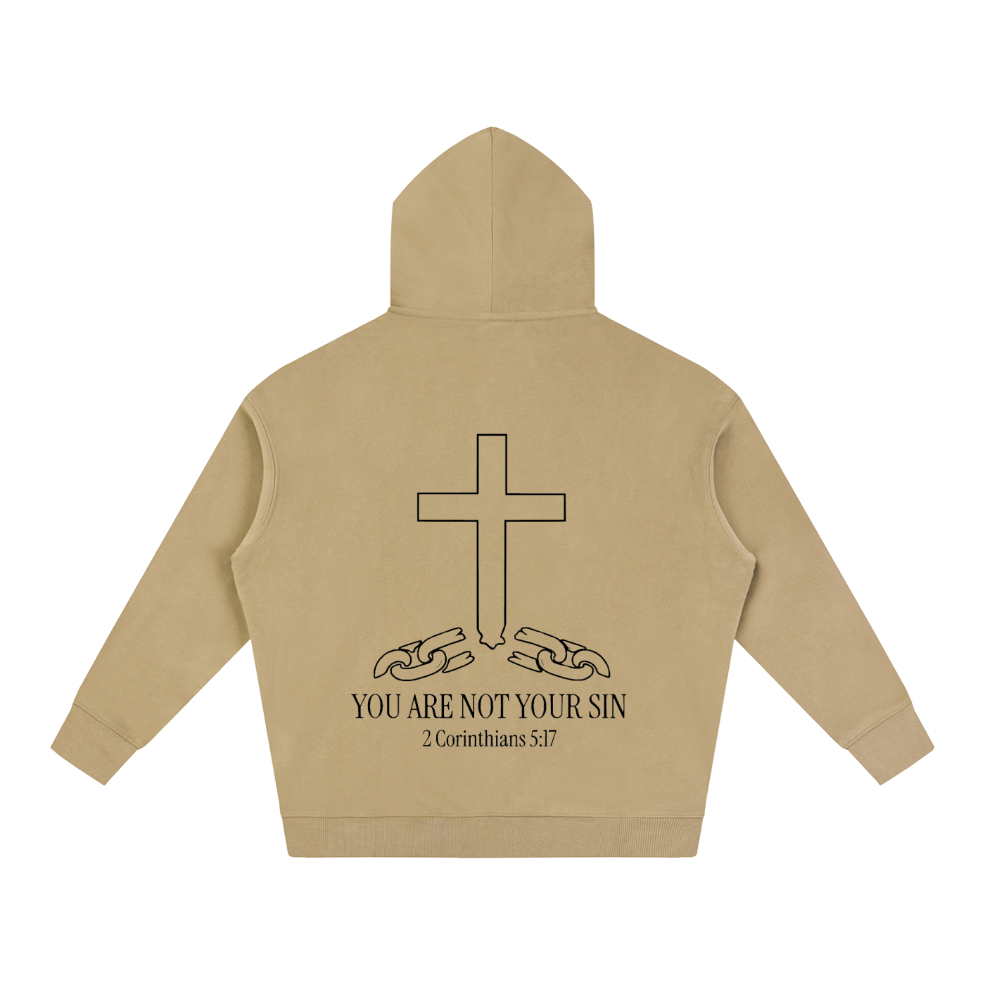 Oversize Fleeced Hoodie: YOU ARE NOT YOUR SIN
