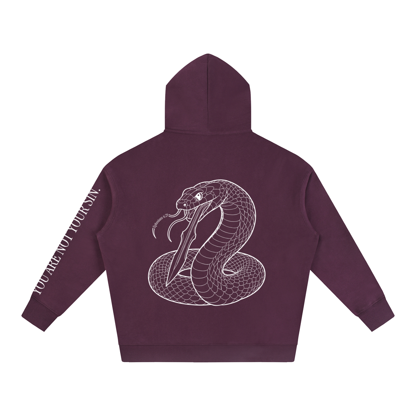 Oversize Fleeced Hoodie: Sins of the Tongue
