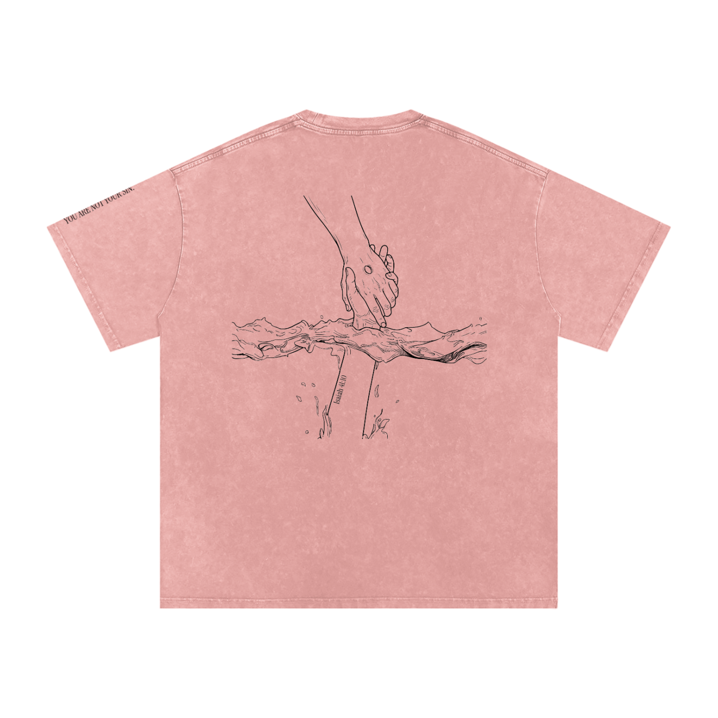 Snow Washed Oversized Cotton T-Shirt: Mental Health/Doubt