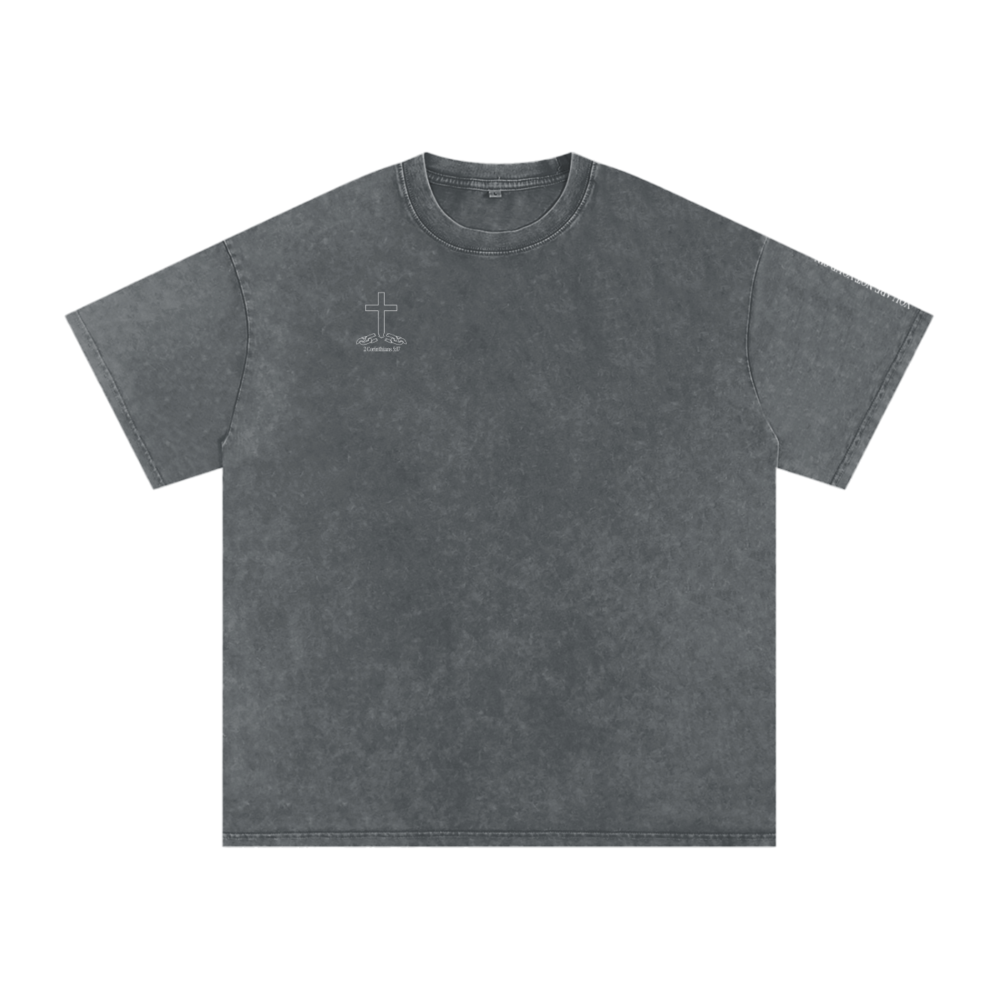 Snow Washed Oversized Cotton T-Shirt: Sins of the Tongue