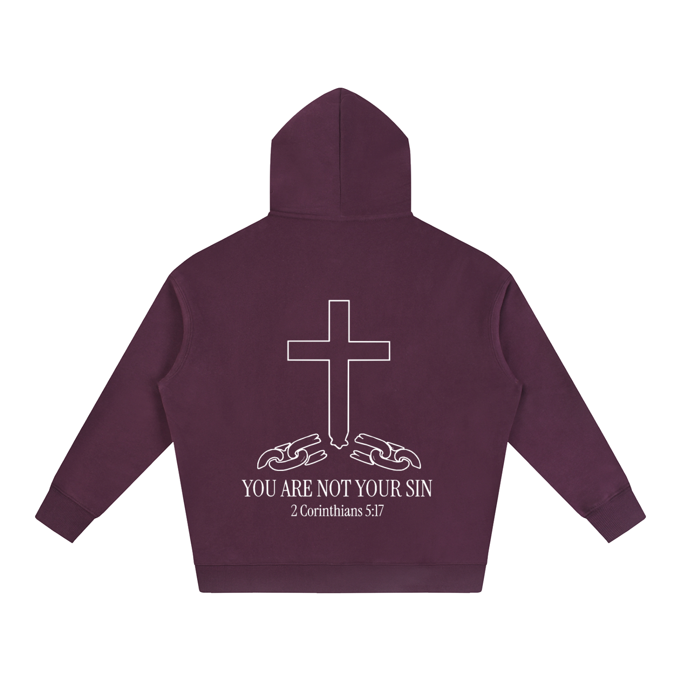 Oversize Fleeced Hoodie: YOU ARE NOT YOUR SIN