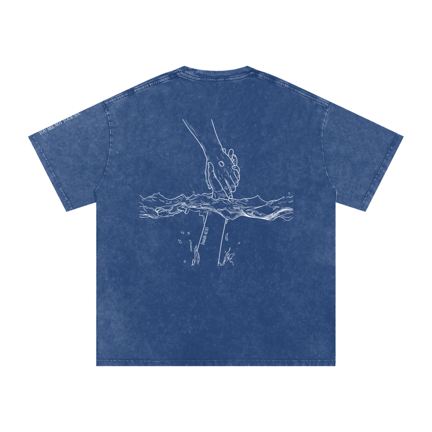 Snow Washed Oversized Cotton T-Shirt: Mental Health/Doubt