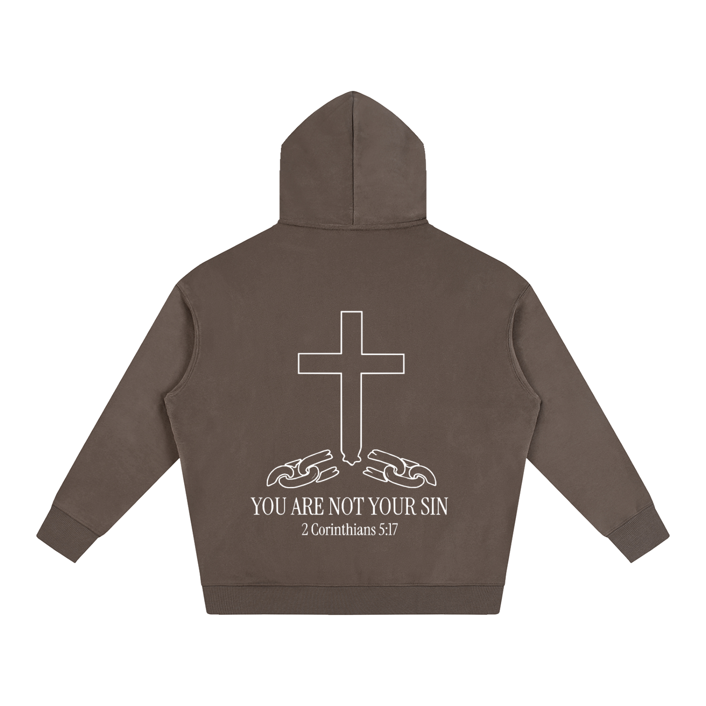 Oversize Fleeced Hoodie: YOU ARE NOT YOUR SIN