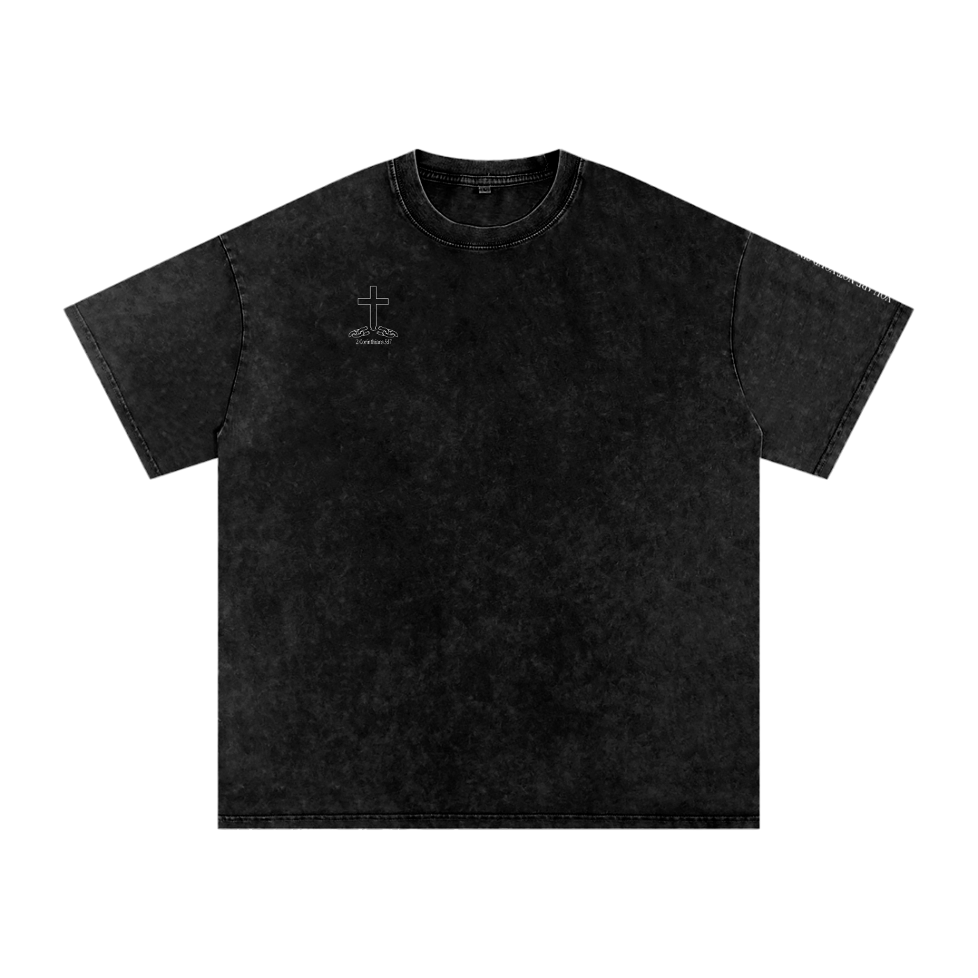 Snow Washed Oversized Cotton T-Shirt: Shame