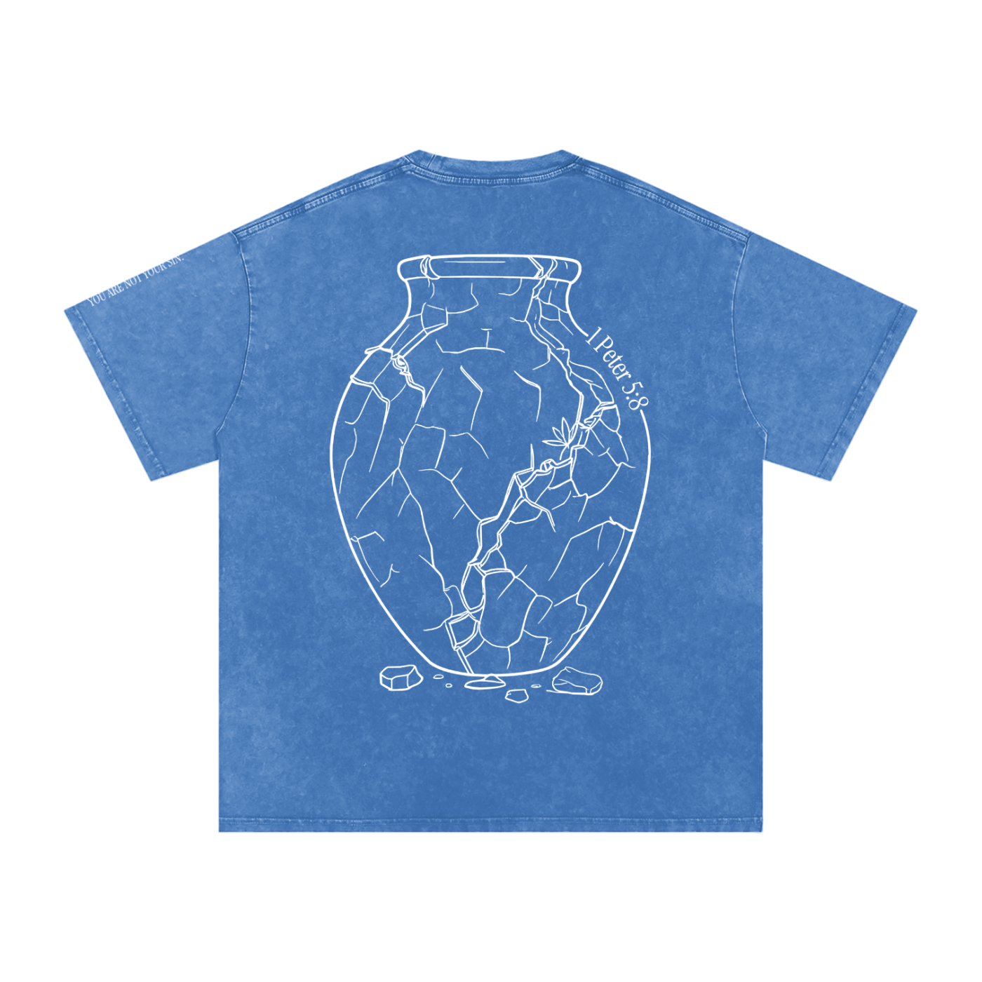 Snow Washed Oversized Cotton T-Shirt: Sobriety