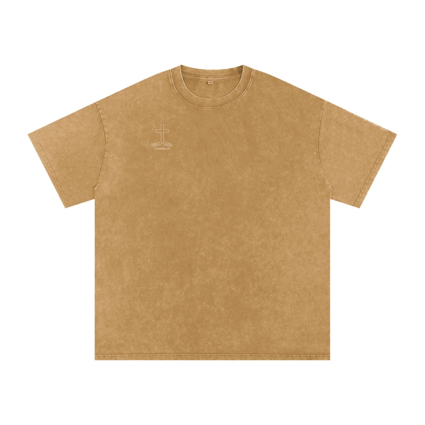Snow Washed Oversized Cotton T-Shirt: Mental Health/Doubt