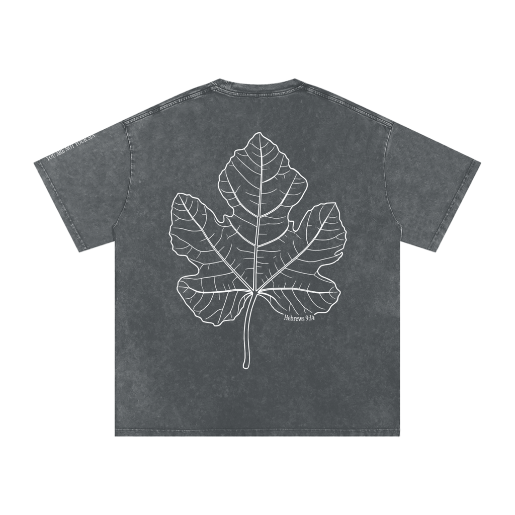 Snow Washed Oversized Cotton T-Shirt: Shame