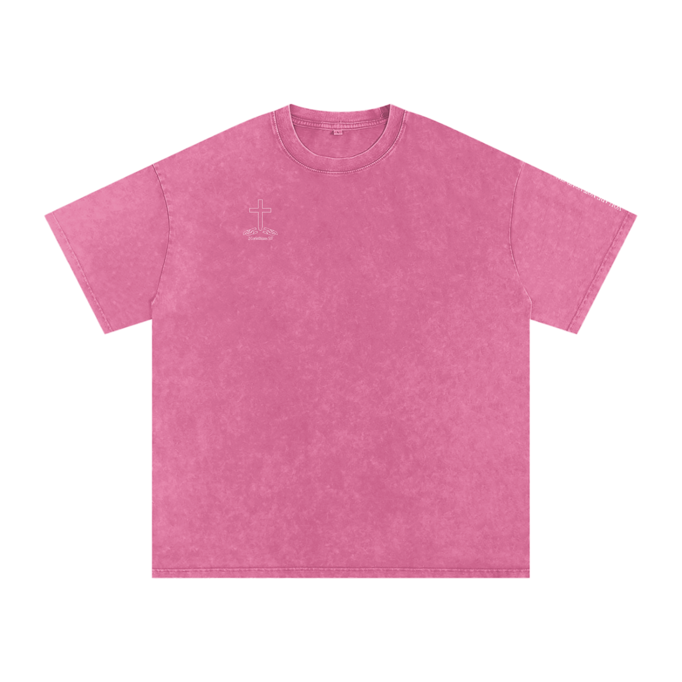 Snow Washed Oversized Cotton T-Shirt: Lust