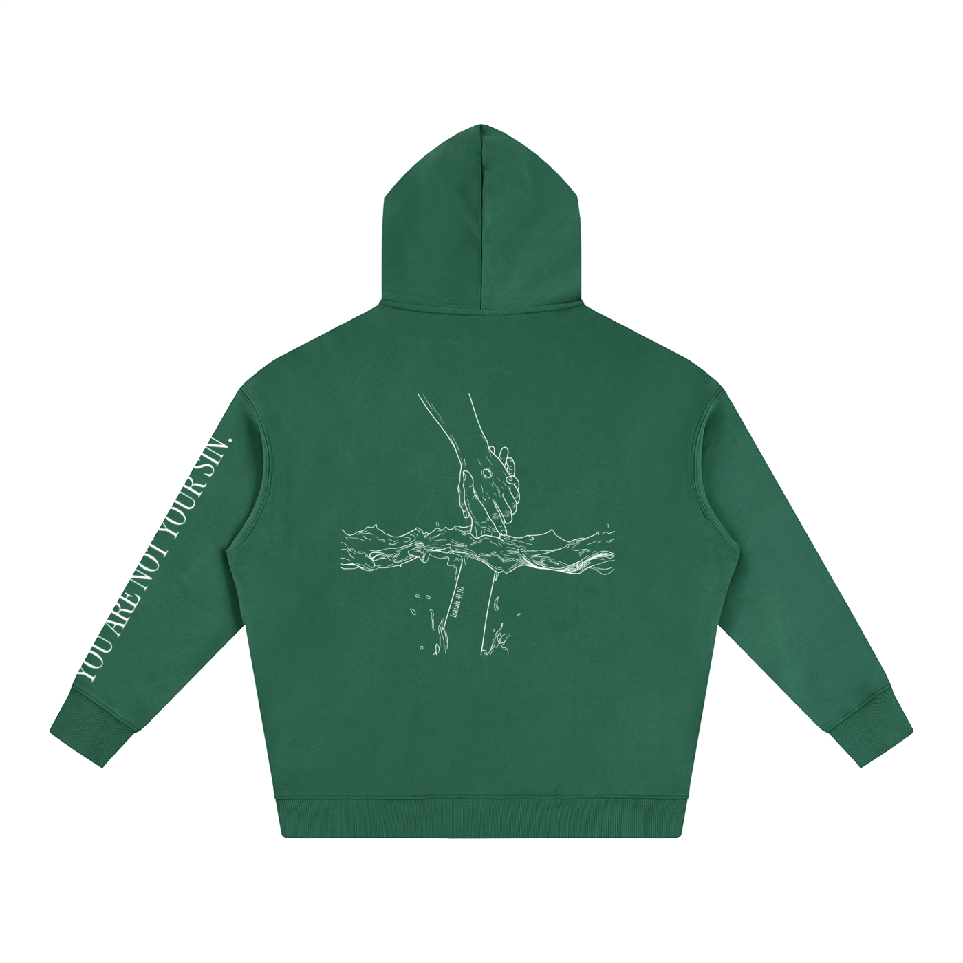 Oversize Fleeced Hoodie: Mental Health/Doubt