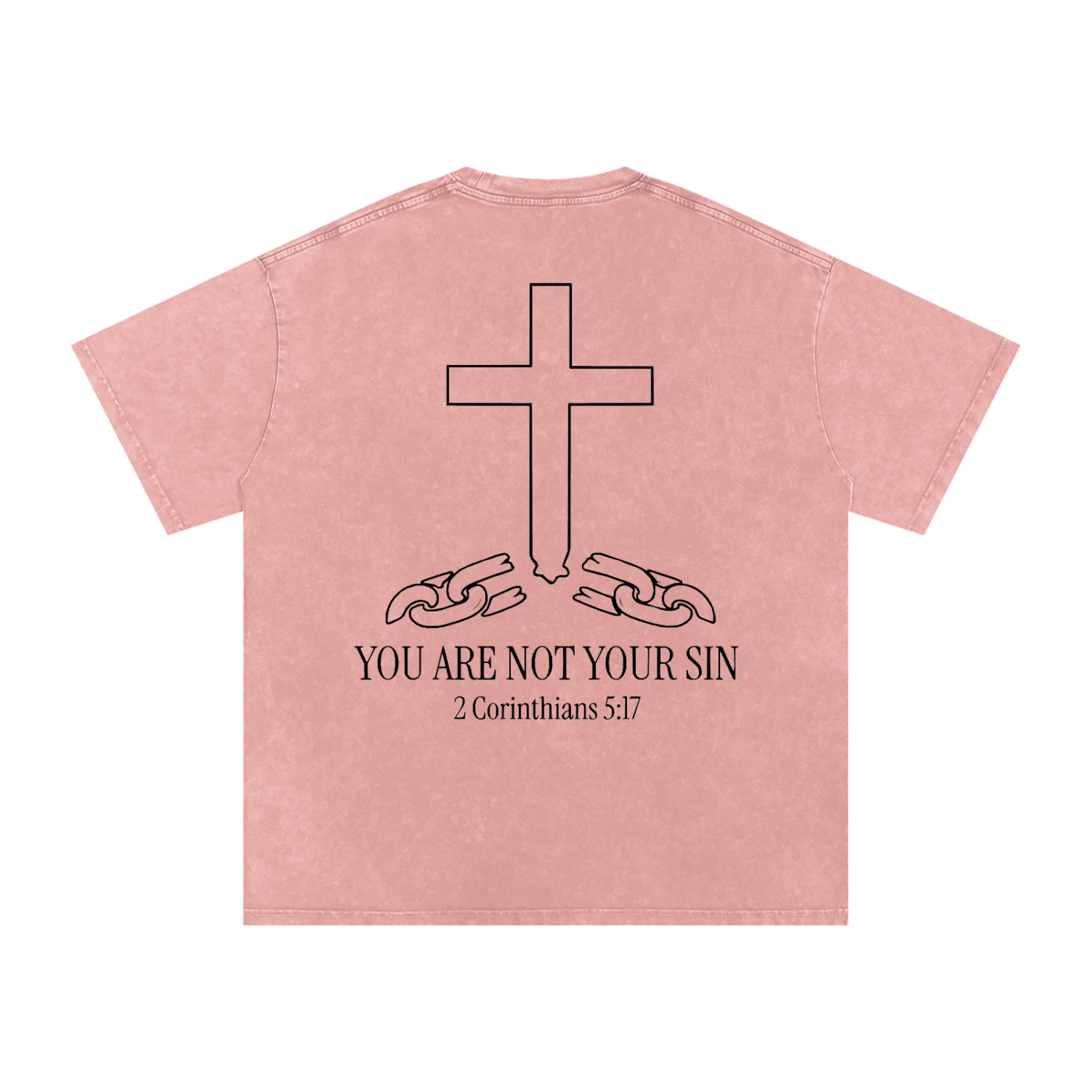 Snow Washed Oversized Cotton T-Shirt: YOU ARE NOT YOUR SIN
