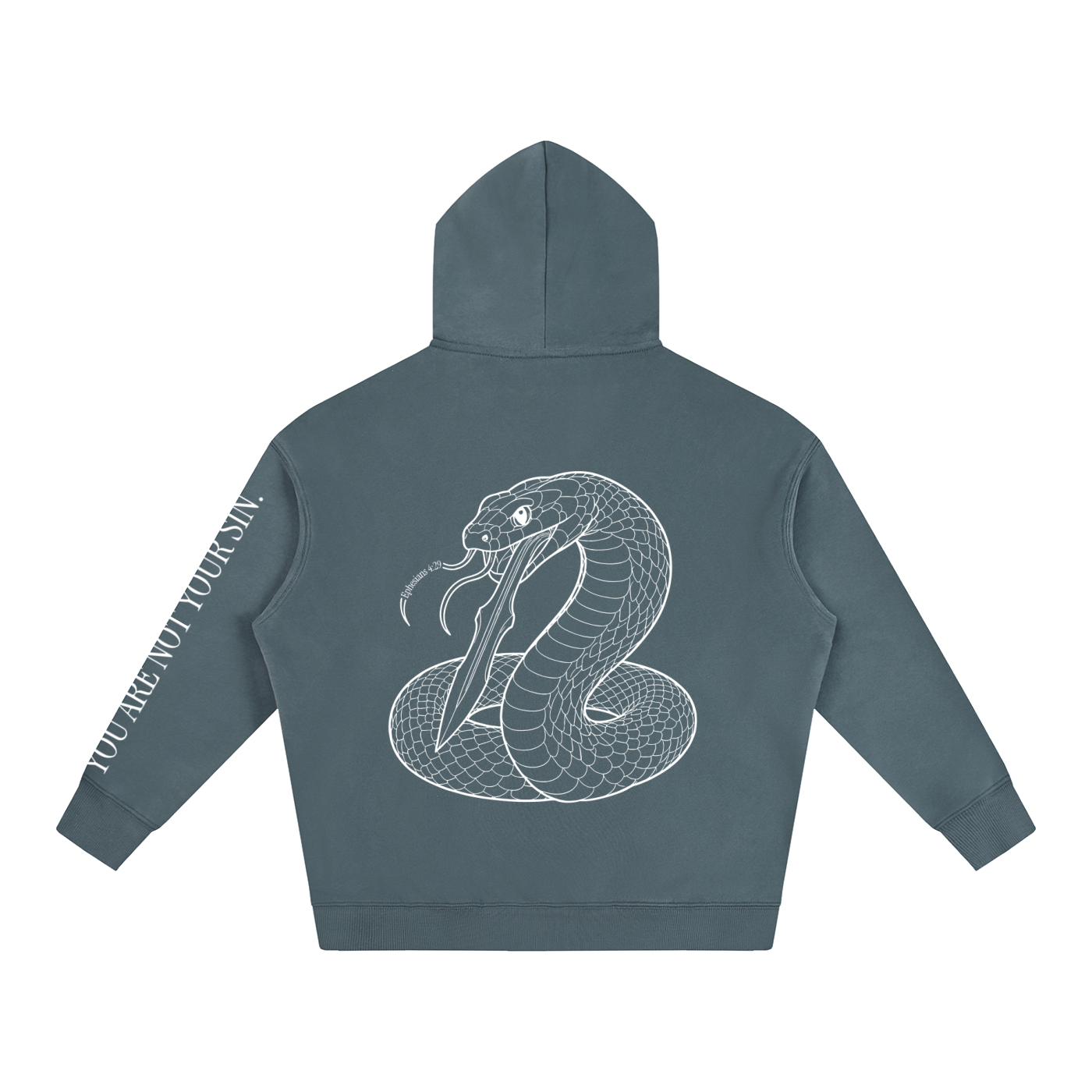 Oversize Fleeced Hoodie: Sins of the Tongue