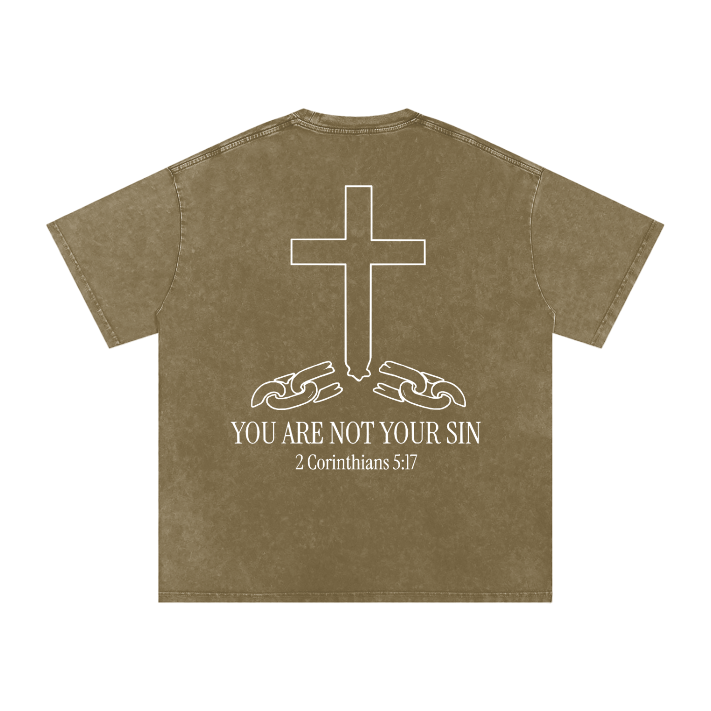 Snow Washed Oversized Cotton T-Shirt: YOU ARE NOT YOUR SIN